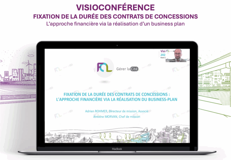 Support de présentation sur les contrats de service public — FCL GÉRER LA CITÉ accompagne les collectivités sur la norme 18 et les concessions