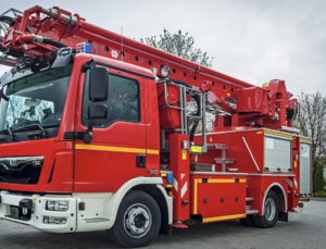 Camion d’intervention des Services Départementaux d’Incendie et de Secours (SDIS).
